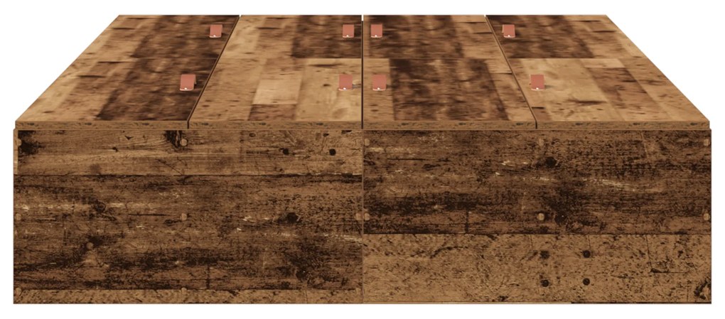 vidaXL Κρεβάτι αποθήκευσης από παλιό ξύλο 120x200 εκ