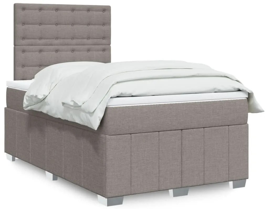 ΚΡΕΒΑΤΙ BOXSPRING ΜΕ ΣΤΡΩΜΑ TAUPE 120X190 ΕΚ. ΥΦΑΣΜΑΤΙΝΟ 3293925