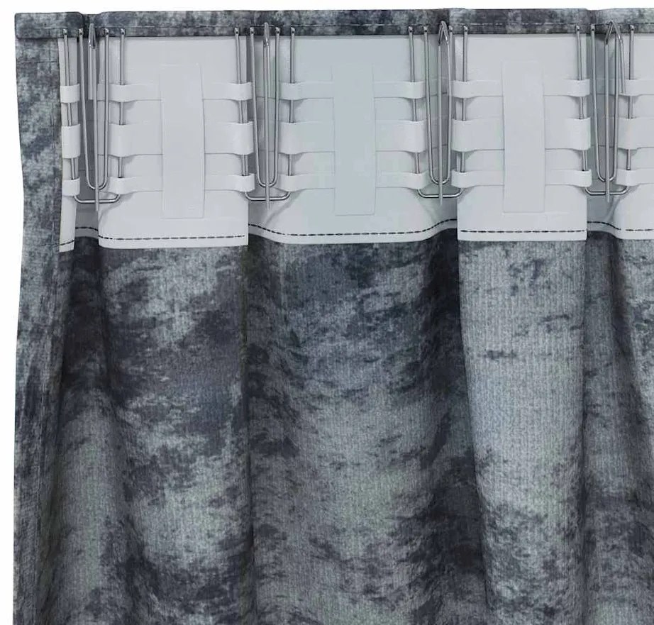vidaXL Κουρτίνα με κουρτίνες 2 pcs Ασημί γκρι 260 x 140 εκ. Βελούδο