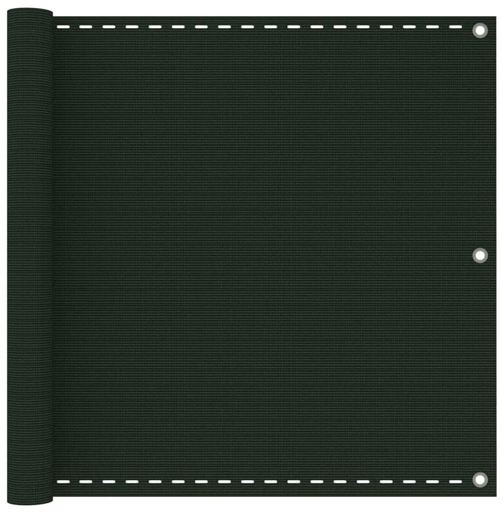 vidaXL Διαχωριστικό Βεράντας Σκούρο Πράσινο 90 x 600 εκ. από HDPE