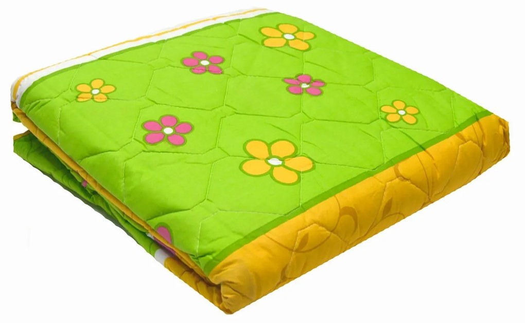 Κουβερλί Best Green-Multi Ρυθμός Υπέρδιπλo 220x240cm 100% Cotton