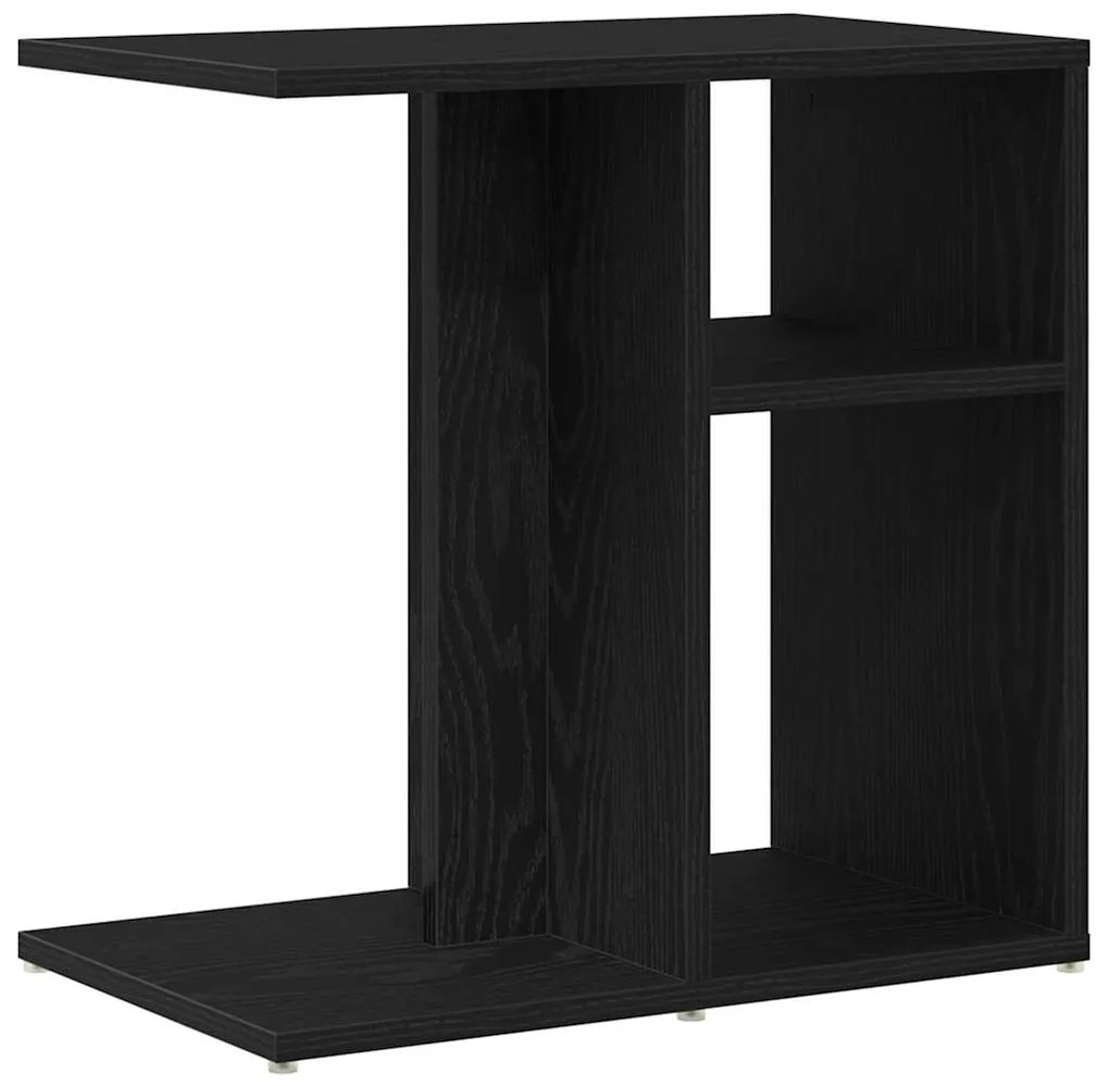 vidaXL Τραπεζάκι Πλευράς Μαύρη δρυς 50 x 30 x 50 cm Επεξεργασμένο ξύλο