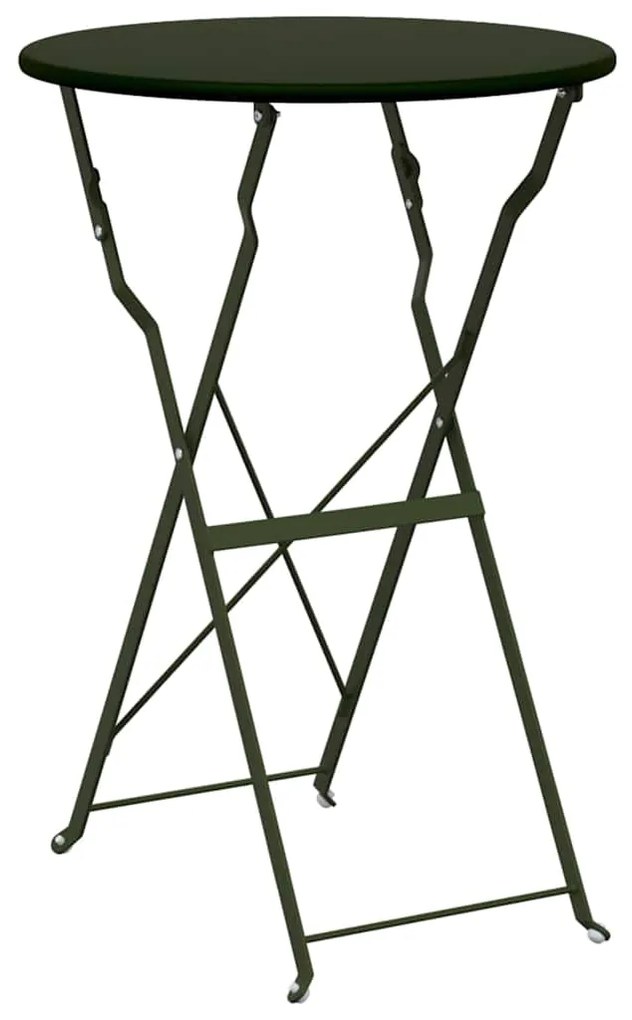 vidaXL Φορητό Σετ Μπιζερί 3 pcs Δάσος Ατσάλι