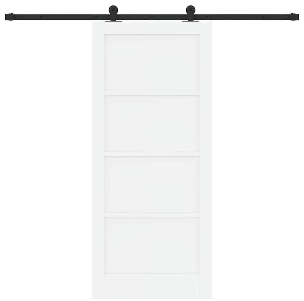 vidaXL Συρόμενη Πόρτα ORKDAL Λευκό και μαύρο 86 x 198.5 cm