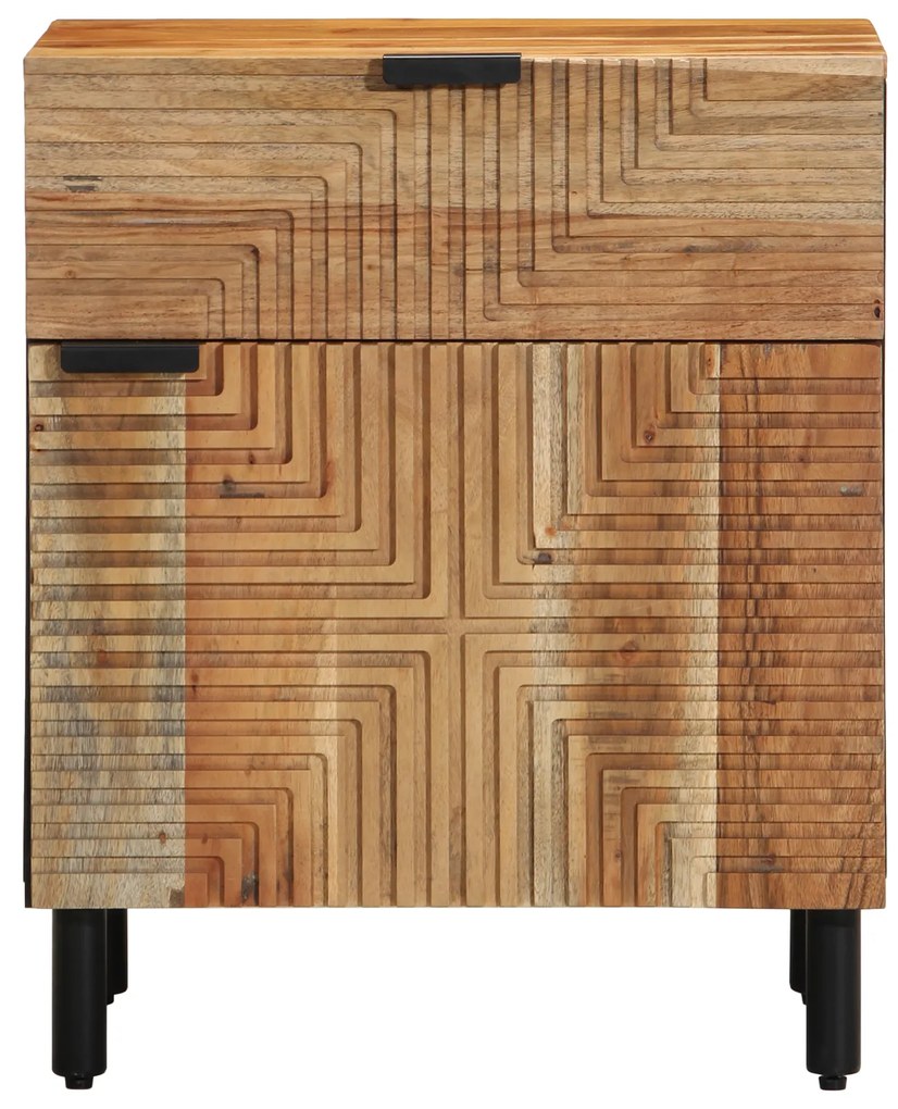 vidaXL Κομοδίνο 50x33x60 εκ Μασίφ ξύλο ακακίας