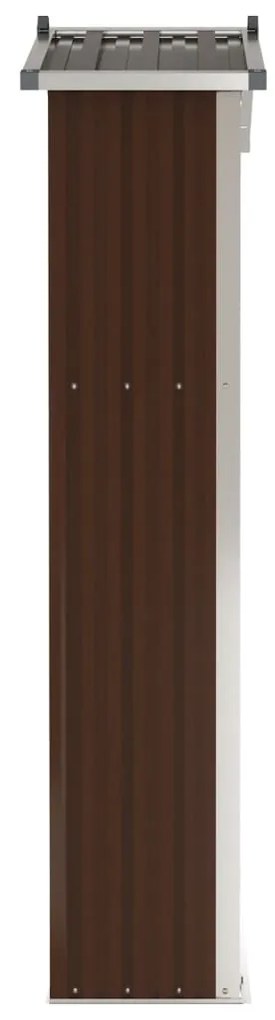 vidaXL Αποθήκη Κήπου Καφέ 116x45x175 εκ. από Γαλβανισμένο Ατσάλι
