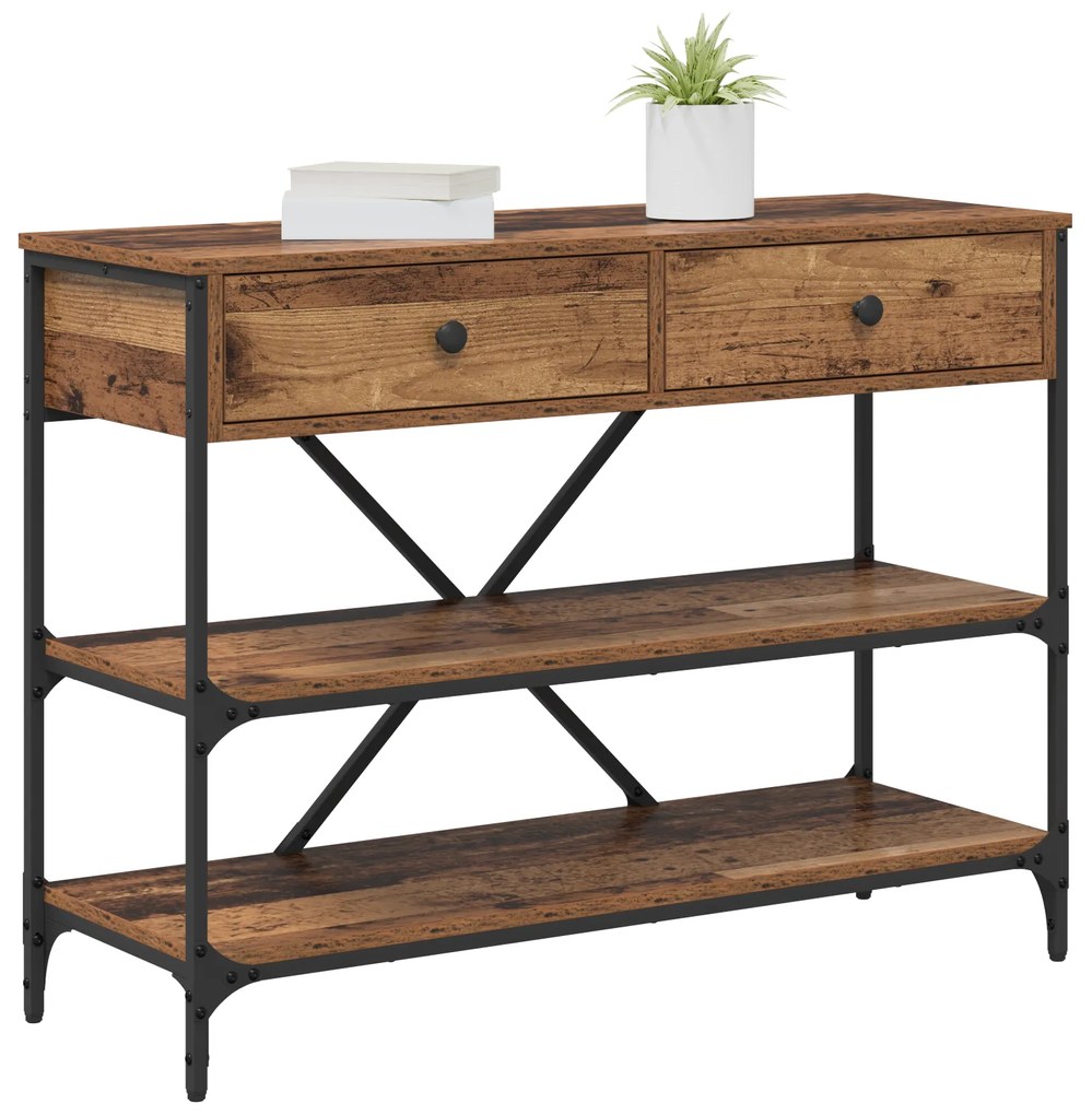vidaXL Κονσόλα Παλιό Ξύλο 100x34.5x75 cm