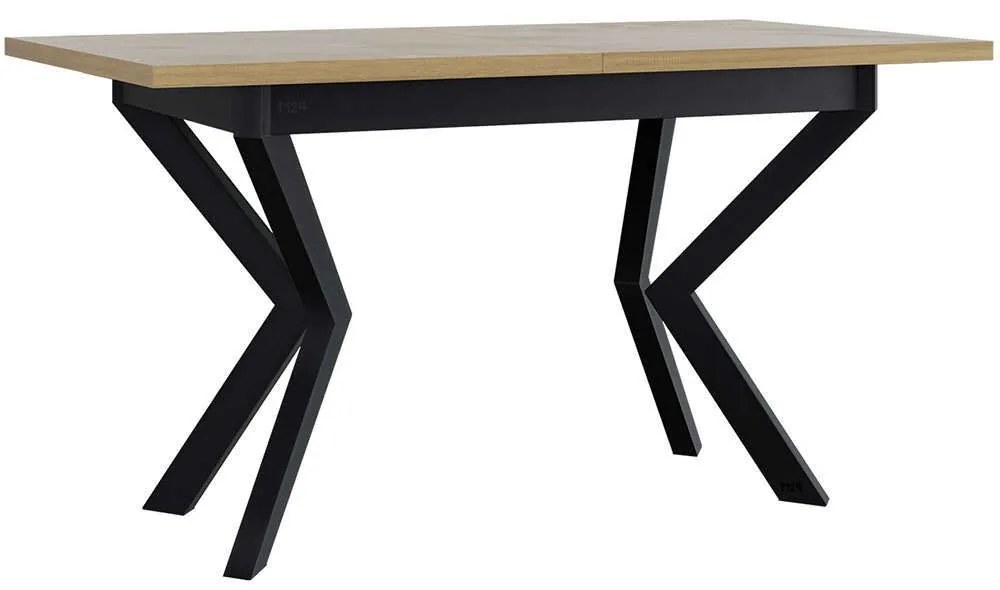 Τραπέζι Επεκτεινόμενο Ikonic II 162704509 140/180x80x79cm Sonoma-Black Metal,Wood