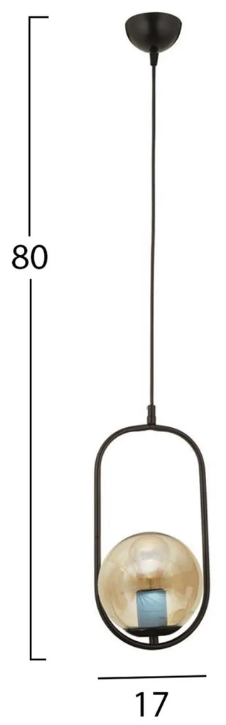 Φωτιστικό οροφής C7386.01 Μεταλλικό Μαύρο 17x80 εκ. 17x17x80 εκ.