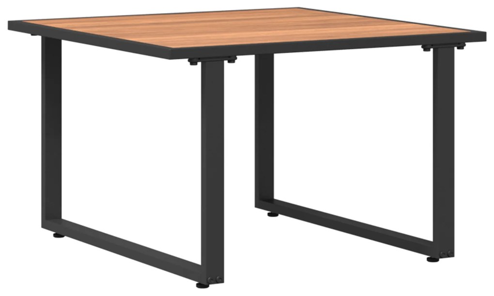 vidaXL Καφέ Τραπεζάκι Κήπου 55x55x35 εκ DPC και Ατσάλι