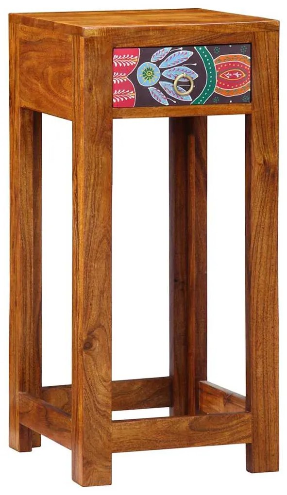 vidaXL Βάση τηλεφώνου Καφέ 35 x 35 x 75 εκ. Μασίφ ξύλο ακακίας