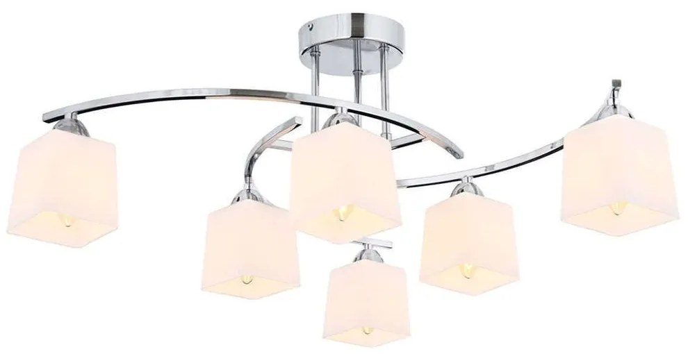 Φωτιστικό Οροφής - Πλαφονιέρα 683AVN1104 Φ51x32cm 6xE14 4W Chrome Opviq