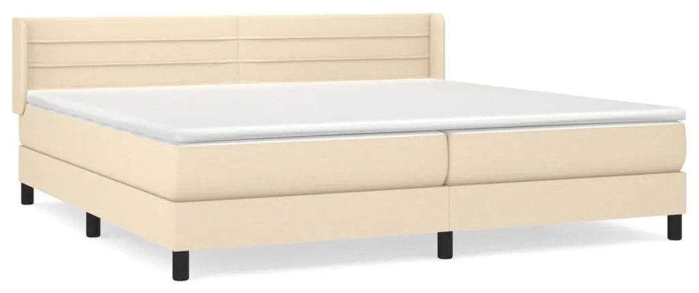 ΚΡΕΒΑΤΙ BOXSPRING ΜΕ ΣΤΡΩΜΑ ΚΡΕΜ 200X200 ΕΚ. ΥΦΑΣΜΑΤΙΝΟ 3129822