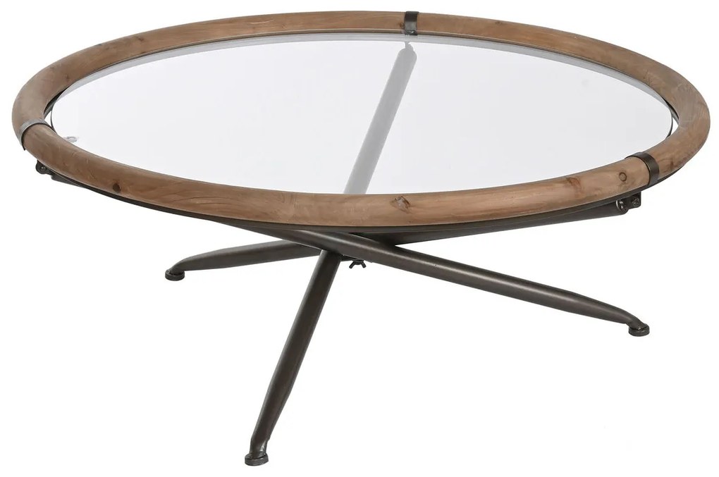 Τραπεζάκι Καφέ Home ESPRIT Κρυστάλλινο ξύλο ελάτου 100 x 100 x 40 cm