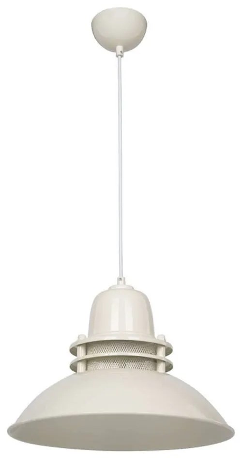 Φωτιστικό Οροφής 34-0349 Zoe 1/E27 Industrial Πυροφάνι Φ34x95cm Cream Heronia Metal