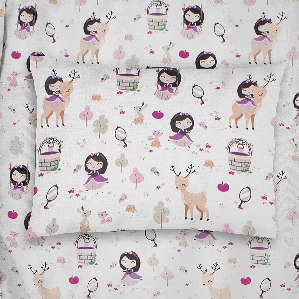 Παιδική Μαξιλαροθήκη (50x70) Dimcol Lily &amp; Deer 179 White-Pink