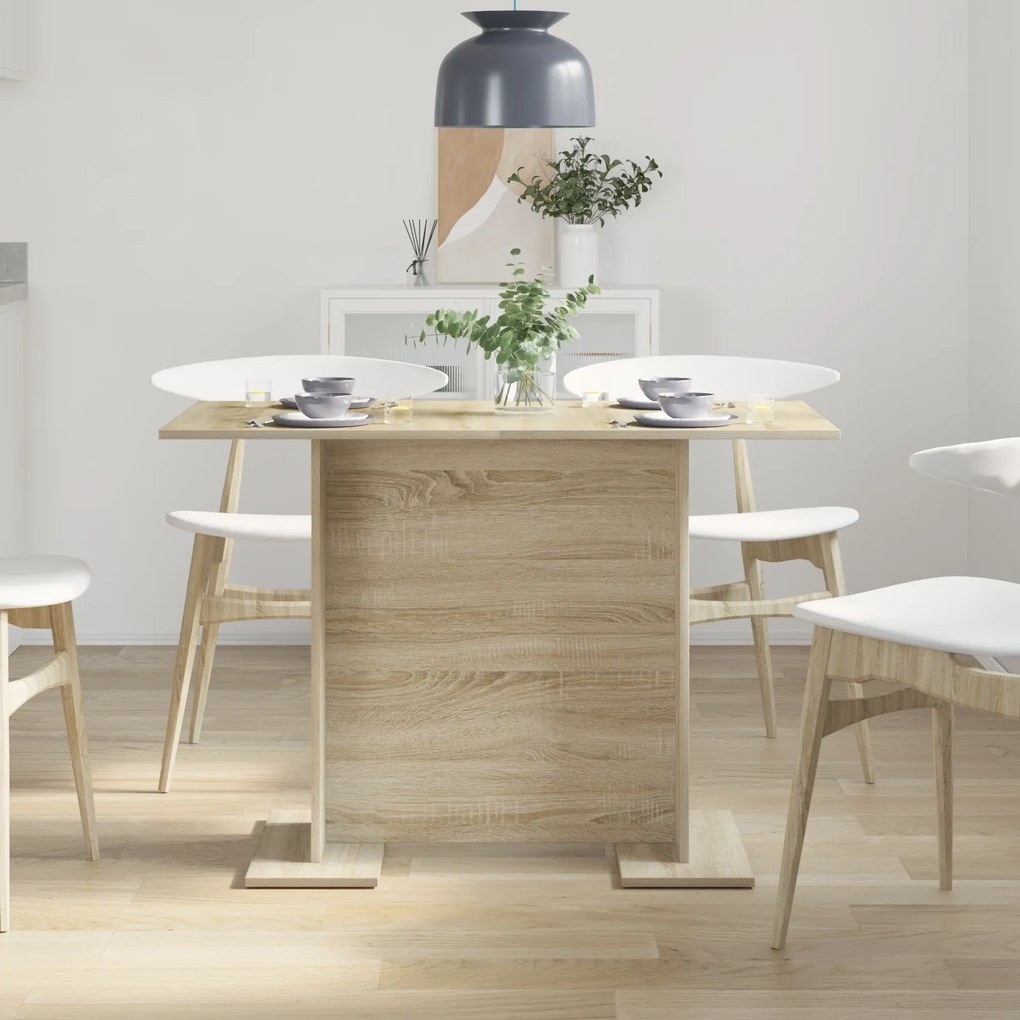 vidaXL Τραπέζι Φαγητού Σονομά Οξιά 110x60x75 εκ Επεξεργασμένο Ξύλο
