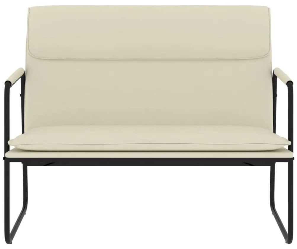 vidaXL Πάγκος Κρεμ 100 x 64 x 80 εκ. από Συνθετικό Δέρμα