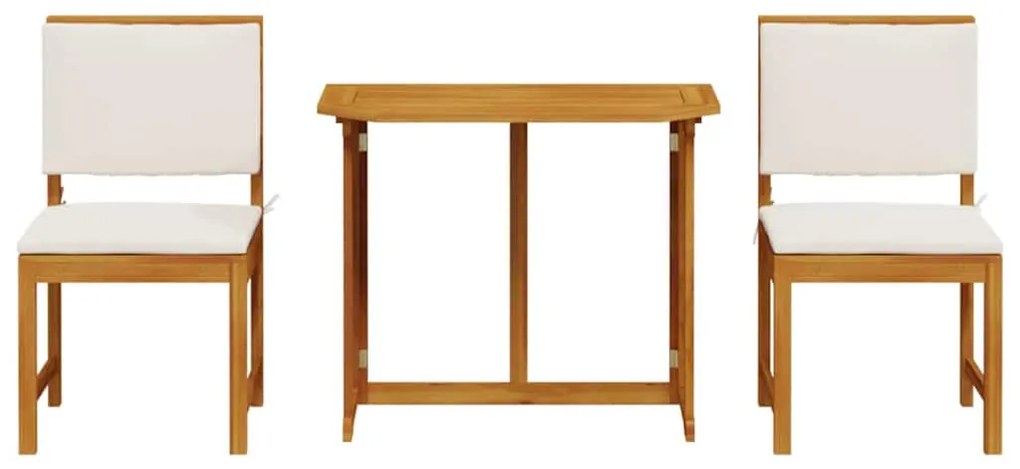 vidaXL Σετ Μπιστρό Κήπου 3 pcs Καφέ Στερεό Ξύλο Ακακίας