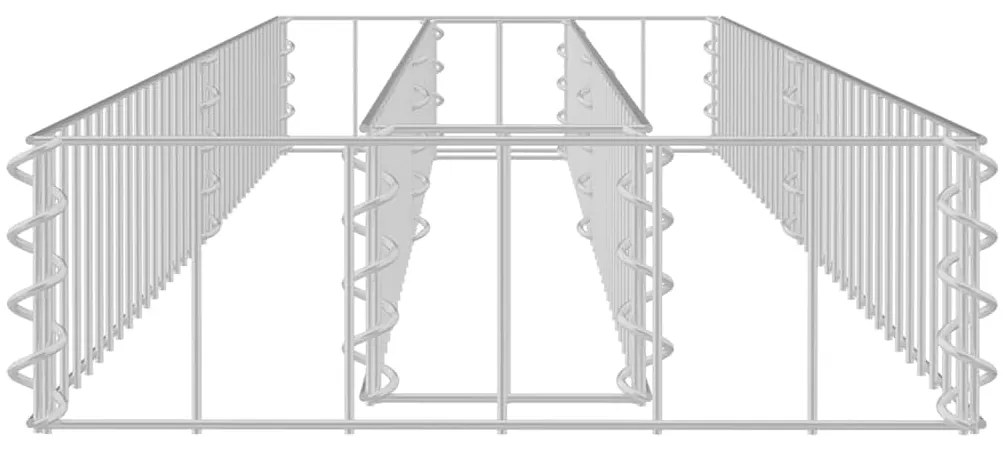 vidaXL Συρματοκιβώτιο-Γλάστρα Υπερυψωμένη 180x30x10 εκ. Γαλβ. Χάλυβας