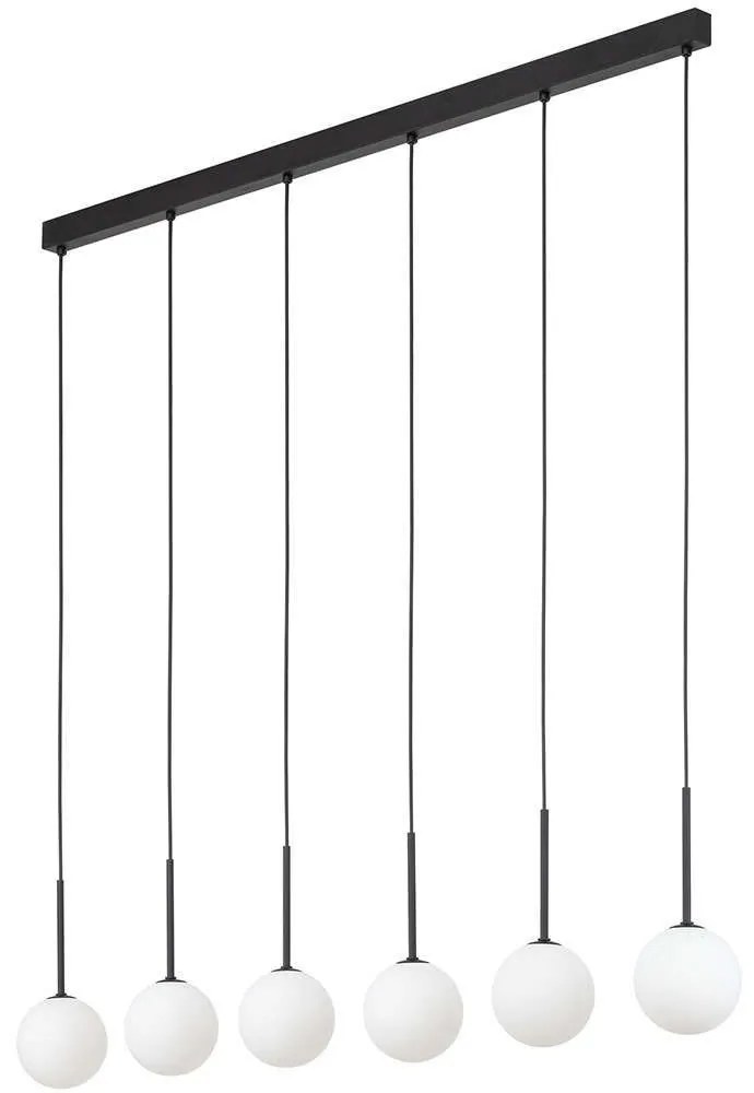 Φωτιστικό Οροφής - Ράγα Martin 4504 122x120cm 6xG9 6W Black-White TK Lighting