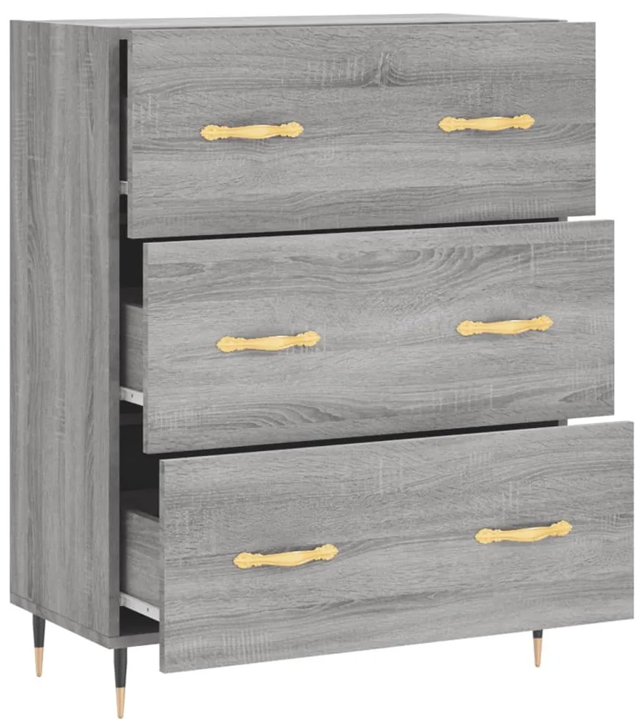 vidaXL Ντουλάπι Γκρι Sonoma 69,5 x 34 x 90 εκ. από Επεξεργασμένο Ξύλο