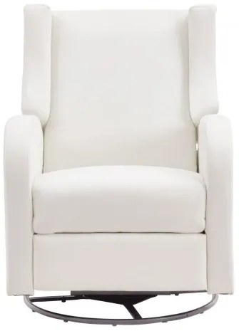 VEVOR Electronic Power Recliner and Swivel Glider, 250 lbs Weight Capacity Swivel Glider Recliner Chair with Adjustable Angle, Polyester Surface Recliner Rocker for Living Room, Bedroom, Off White