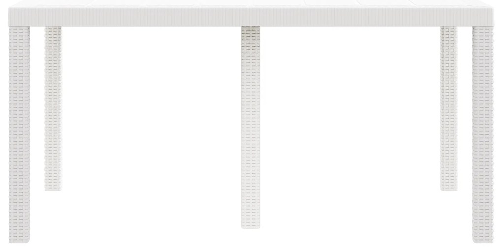 vidaXL Κήπου Τραπέζι Λευκό 150x100x73 εκ Πλαστικό Ράττα