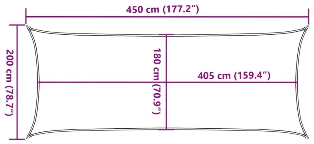 Πανί Σκίασης Taupe 2 x 4,5 μ. από HDPE 160 γρ./μ² - Μπεζ-Γκρι