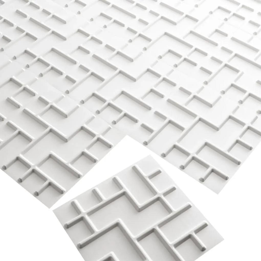 WallArt Πάνελ Τοίχου Τρισδιάστατα Tetris 12 τεμ. GA-WA16 - Λευκό
