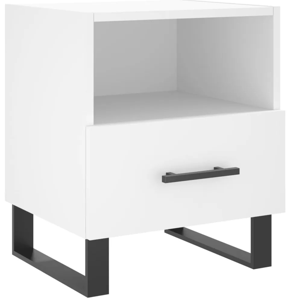 vidaXL Κομοδίνο Λευκό 40 x 35 x 47,5 εκ. από Επεξεργασμένο Ξύλο