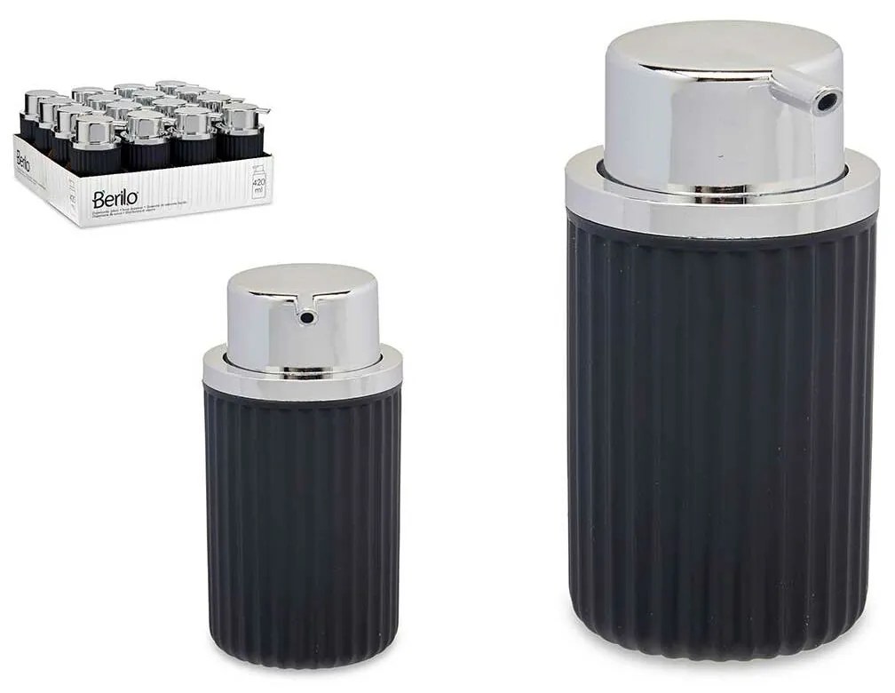 Διανομέας Σαπουνιού Berilo Ανθρακί Πλαστική ύλη 420 ml 7 x 14,5 x 8,5 cm (16 Μονάδες)
