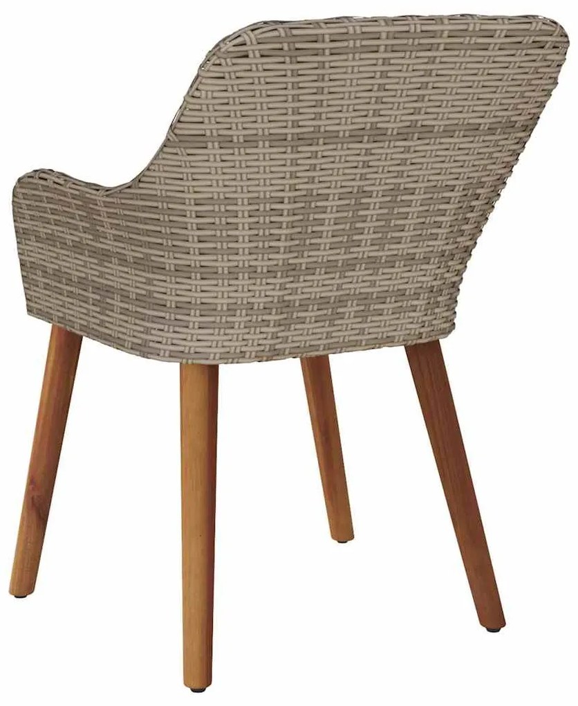 vidaXL Καρέκλα Κήπου 2 pcs Μαύρο 62.5 x 55 x 82 εκ συνθετικό ρατάν