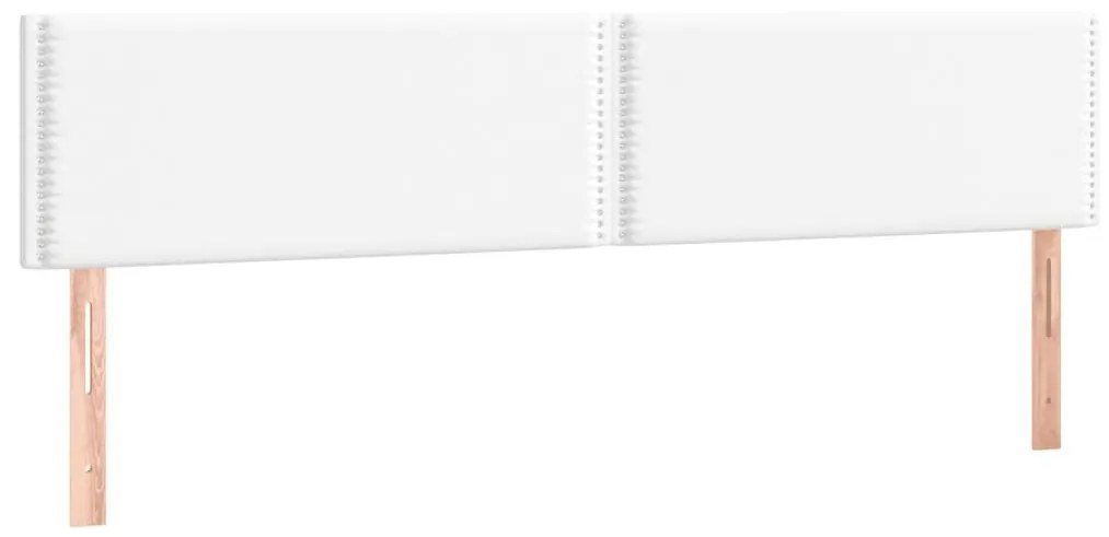 Κρεβάτι Boxspring με Στρώμα Λευκό 120x190εκ.από Συνθετικό Δέρμα - Λευκό