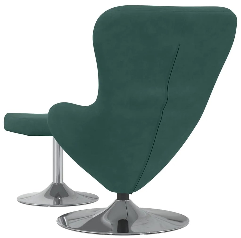vidaXL Κάθισμα-αυγό 2 pcs Σκούρο πράσινο 63 x 73 x 90 εκ Βελούδο