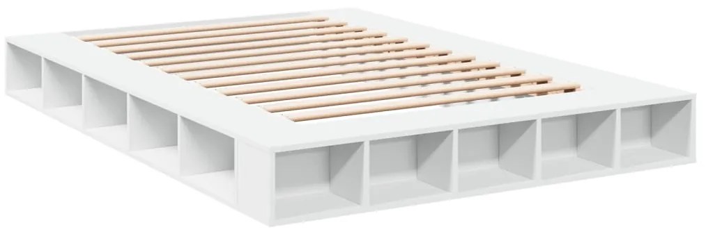 vidaXL Πλαίσιο Κρεβατιού Λευκό 160x200 εκ. Επεξεργασμένο Ξύλο