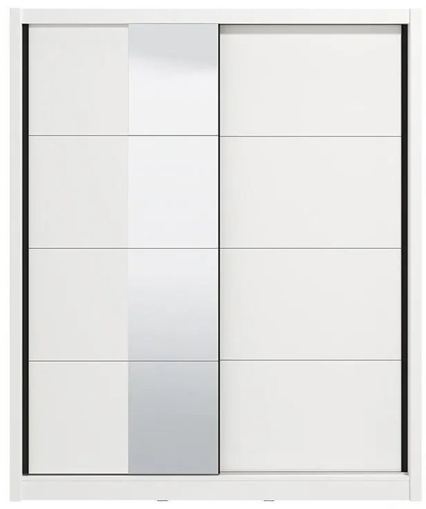 Ντουλάπα με Καθρέφτη Albi 180 Λευκό 180x60x216 εκ. 180x60x216 εκ.