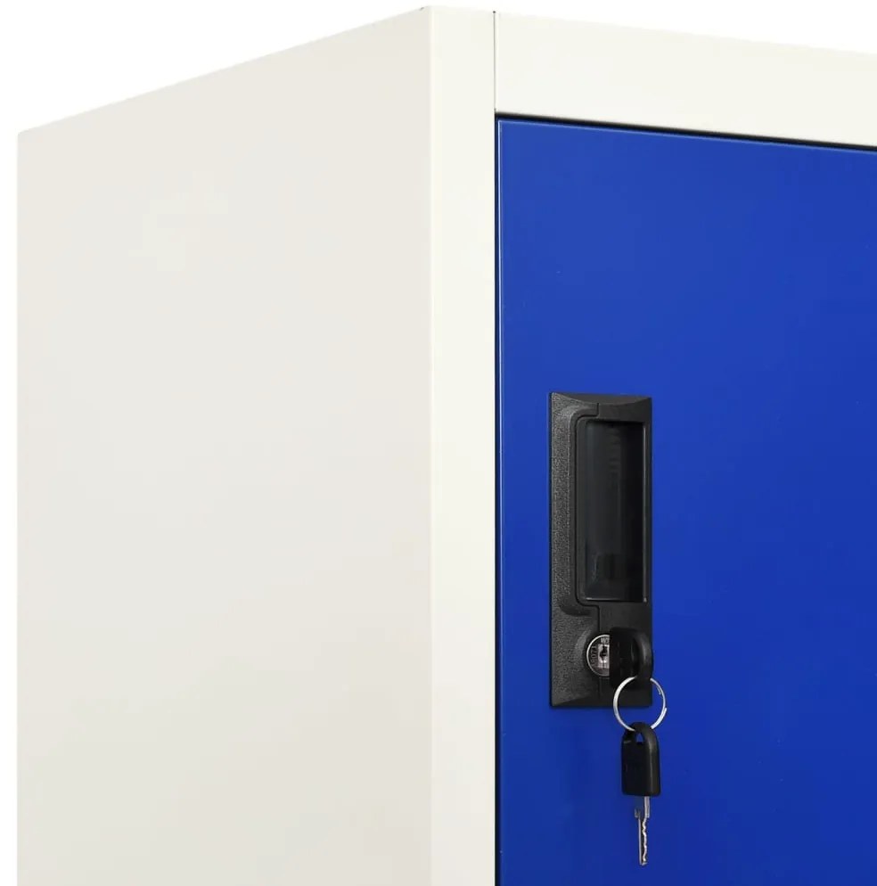 vidaXL Φοριαμός Γκρι και Μπλε 90 x 45 x 180 εκ. Ατσάλινος