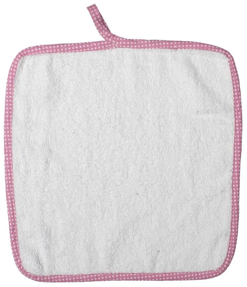 Λαβέτα Ώμου Βρεφική 47 White-Pink DimCol Λαβέτα 30x30cm 100% Cotton