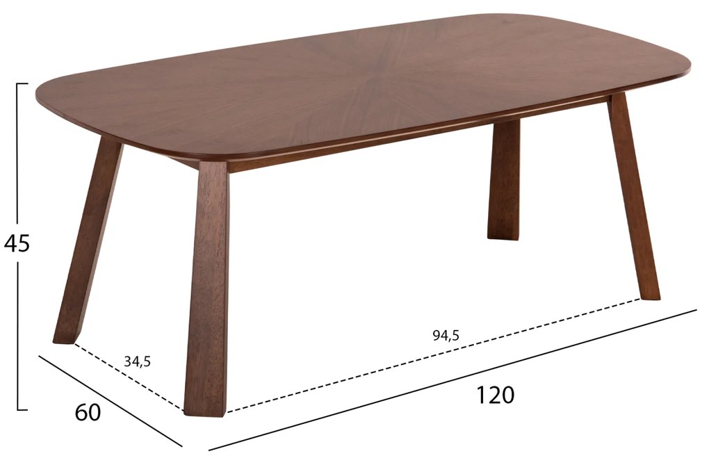 ΤΡΑΠΕΖΙ ΣΑΛΟΝΙΟΥ ΚΑΡΥΔΙ ΦΥΣΙΚΟ ΧΡΩΜΑ 120x60x45Υεκ. HM9737 - 0507243 - HM9737