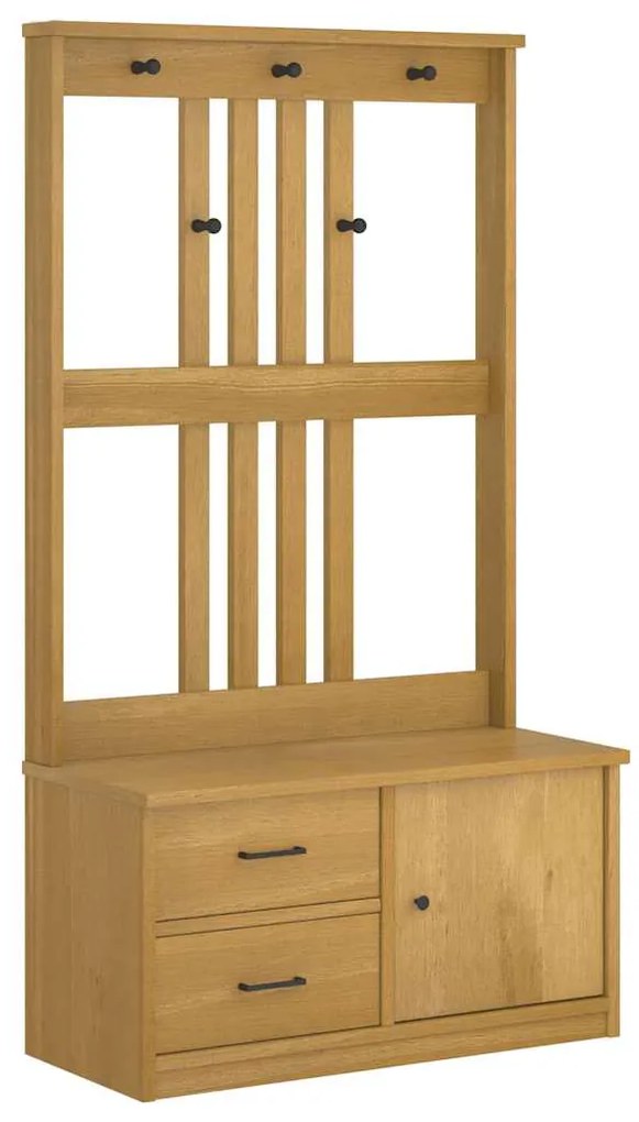vidaXL Δέντρο χωλ "SANDNES" 87x40x159,5 εκ. Πεύκο μασίφ ξύλο