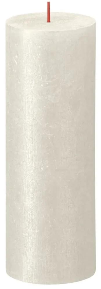 Bolsius Κεριά Κύλινδρος Ρουστίκ Shimmer 4 τεμ. Ιβουάρ 190 x 68 χιλ. - Λευκό