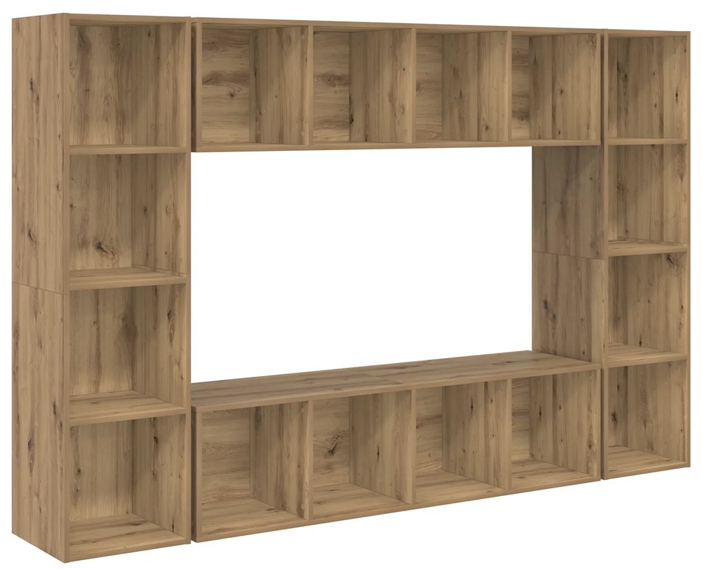 vidaXL Ντουλάπι TV 4 pcs Καφέ 37 x 37 x 142.5 εκ Επεξεργασμένο ξύλο