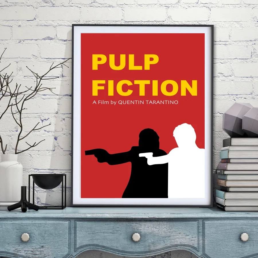 Πόστερ &amp; Κάδρο Pulp Fiction MV152 22x31cm Μαύρο Ξύλινο Κάδρο (με πόστερ)