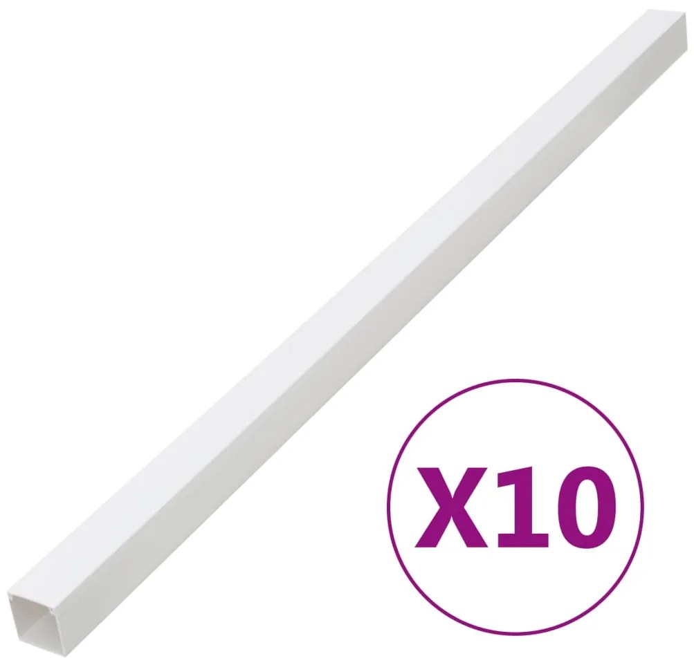vidaXL Κανάλι Καλωδίων 150 x 50 χιλ. 10 μ. από PVC