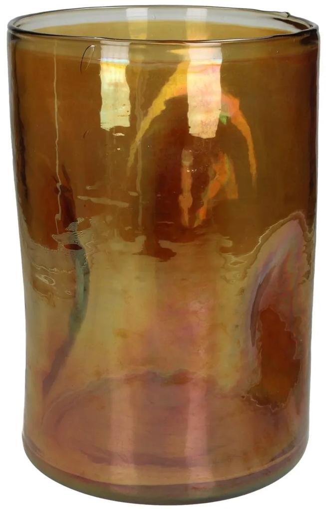 Κηροπήγιο ArteLibre Πορτοκαλί Γυαλί 18x18x26cm