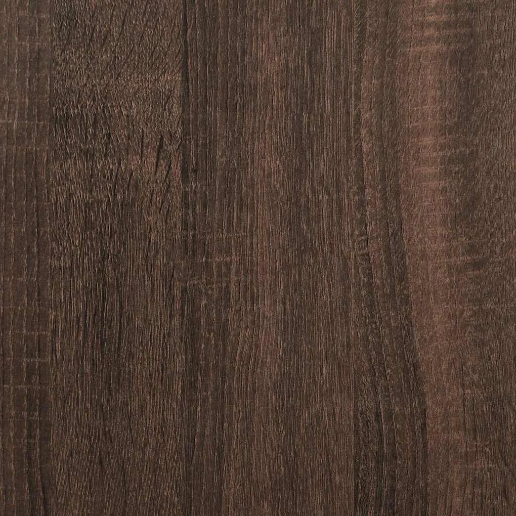 Sideboard καφέ δρυς 68x35x76 cm Κατασκευασμένο ξύλο και μέταλλο - καφέ δρυς
