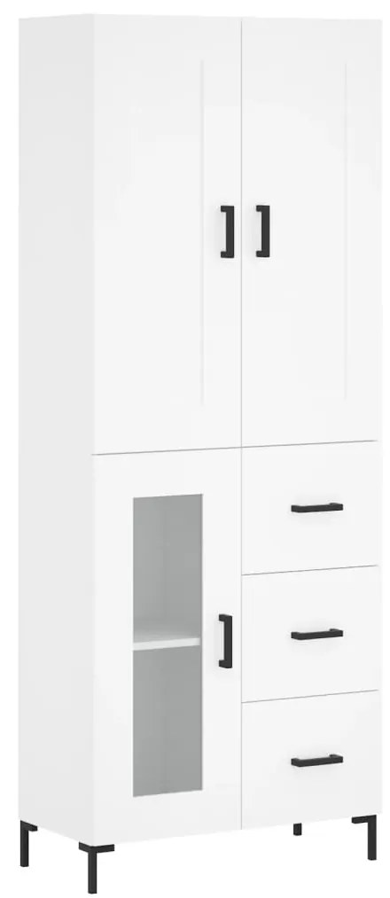 vidaXL Ντουλάπι Λευκό 69,5x34x180 εκ. από Επεξεργασμένο Ξύλο