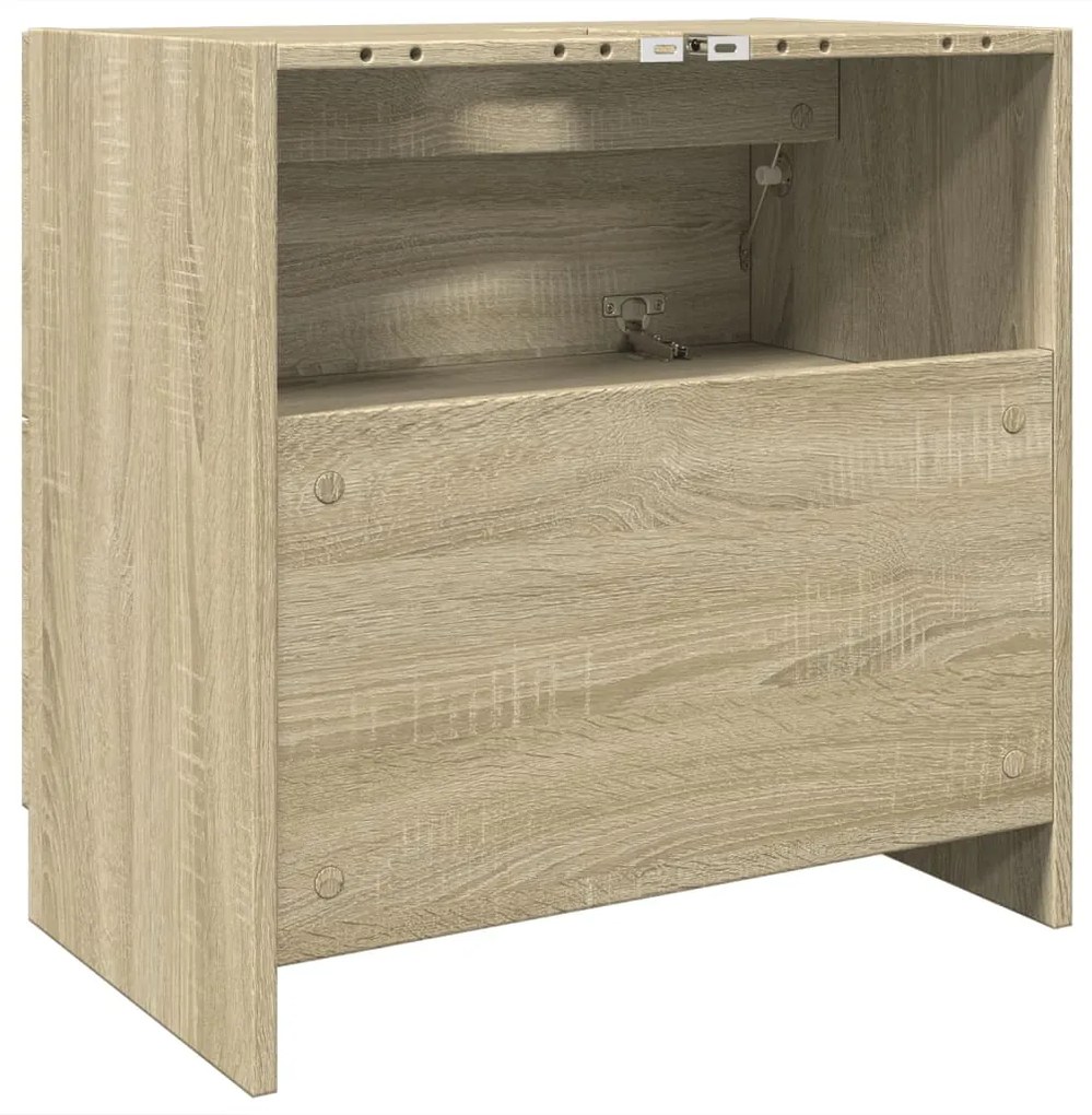 vidaXL Ντουλάπι Νιπτήρα Sonoma Δρυς 59x37x59 εκ. Επεξεργασμένο Ξύλο