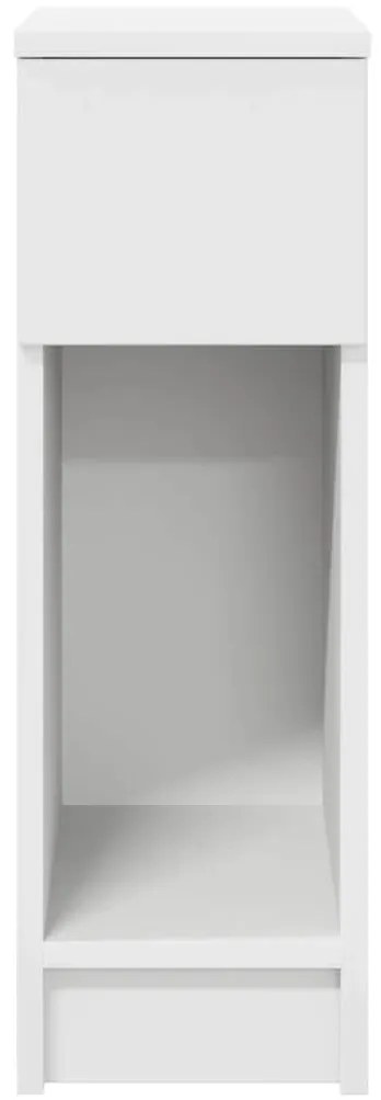 vidaXL Κομοδίνα με συρτάρι 2 τεμάχια Λευκό 20x36x60 cm
